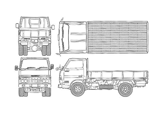 Download drawing Toyota Dyna 2t Truck in ai pdf png svg formats